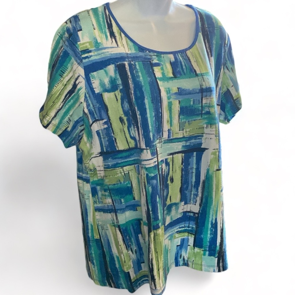 Cute JM collection Green Blue Top